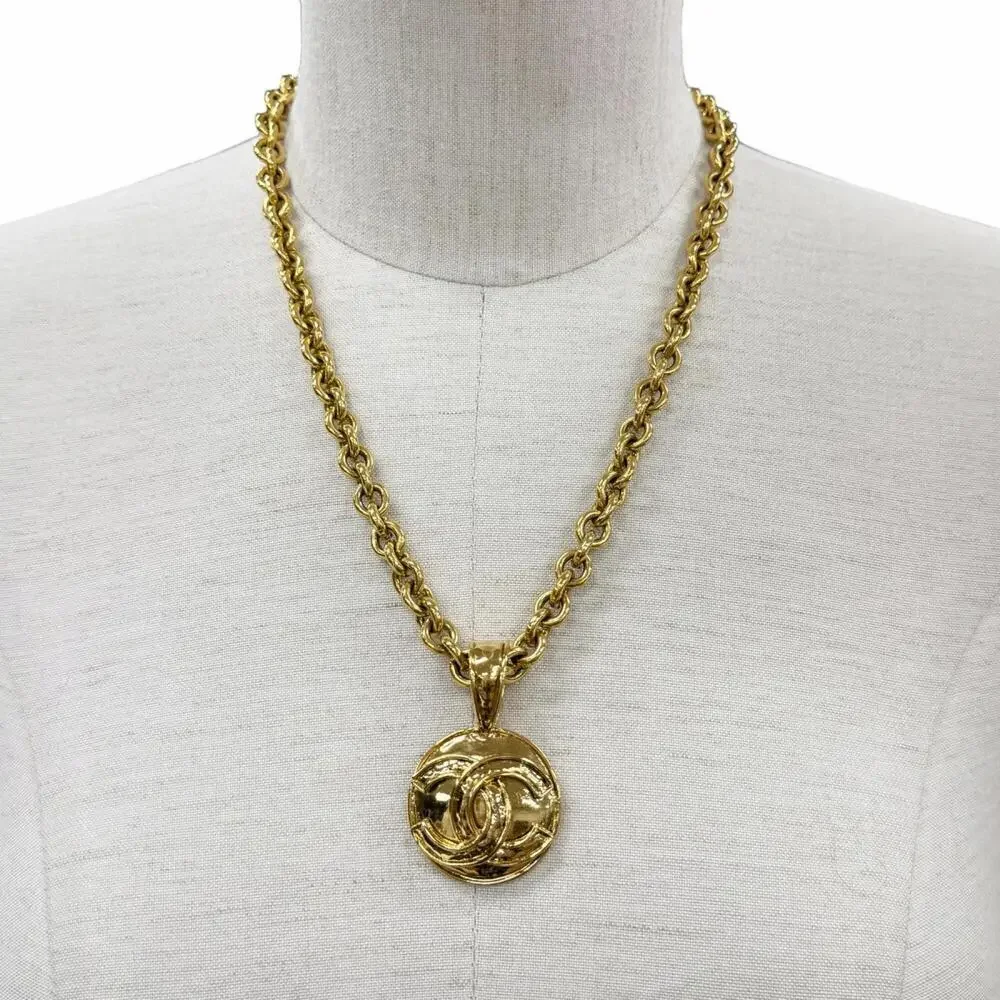 Chanel Cc Logo Chain Pendant Necklace #266418C11B